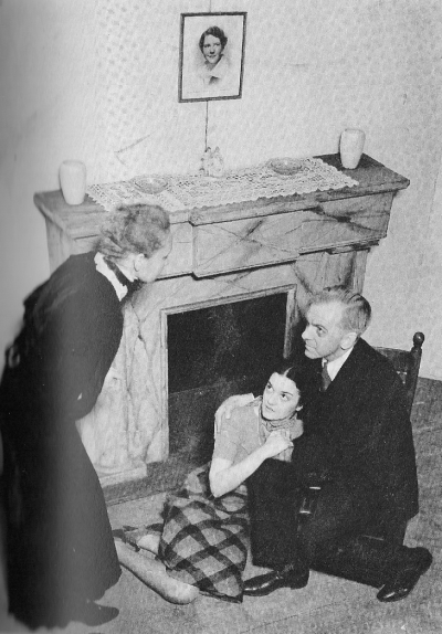 The 1938 production of Bill of Divorcement with Sam Alyner, Pauline Bullark at right (woman at left is unidentified).