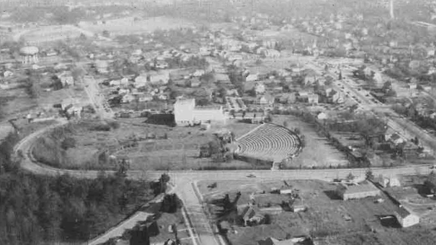 Early aerial view of RLT and surrounding area.