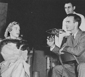 From left: Nell Heater, Lou Radner (standing) and Harvey Bumgardner in Death Of A Salesman (1955-1956)