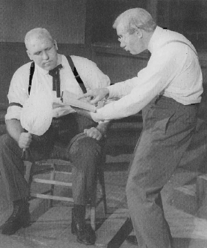 John Robertson (left) and Bill Burton in Inherit The Wind (1958-1959).