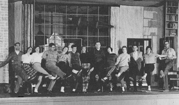Cast and crew on stage for The Gazebo (1960-1961)