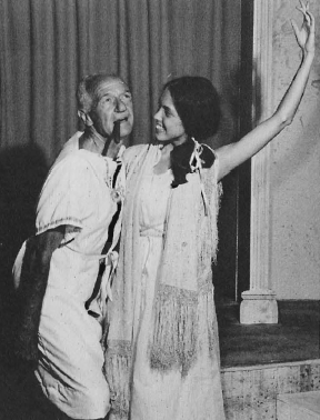 Harry Dorsett and Kathy Buffaloe in a tender moment from A Funny Thing Happened On The Way To The Forum (1969-1970).