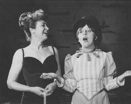Connie Moses, left, and Carol Sloane in The Scandalous Mrs. Jack (1970-1971).