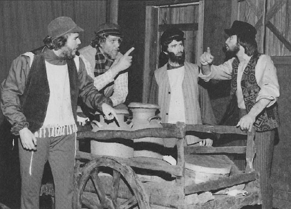 Mark Kath makes apoint during Fiddler On The Roof (1977-1978).