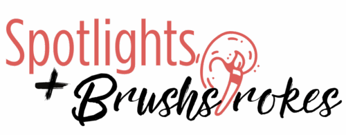 Spotlights and Brushstrokes exhibit logo