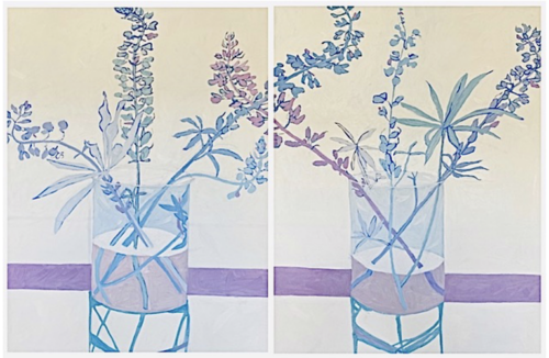 Julia Einstein Summer Lupine Diptich